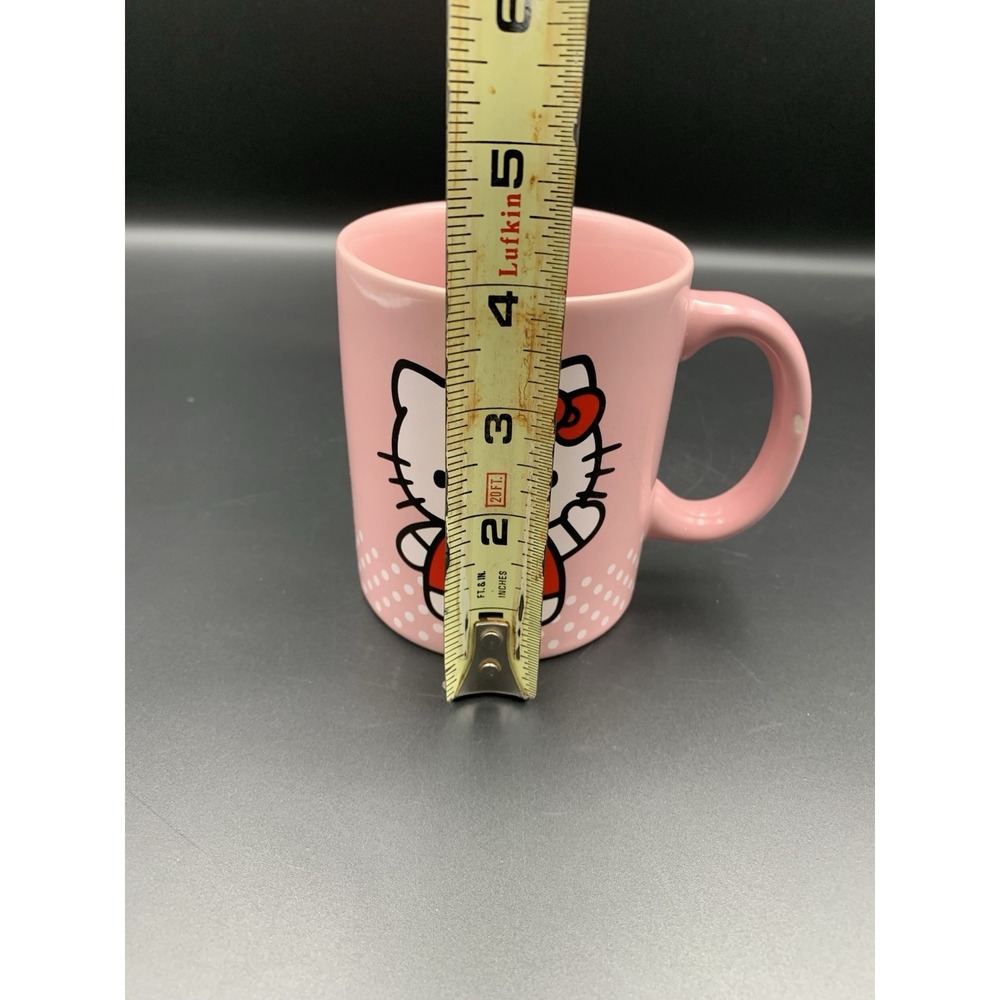 Hello Kitty Sanrio 2011 Pink & White Polka Dot 12oz Ceramic Mug Cup - Picture 7 of 7